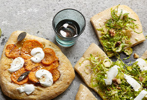 Oprah's Robiola, Shaved Brussels Sprouts and Walnut Pizza