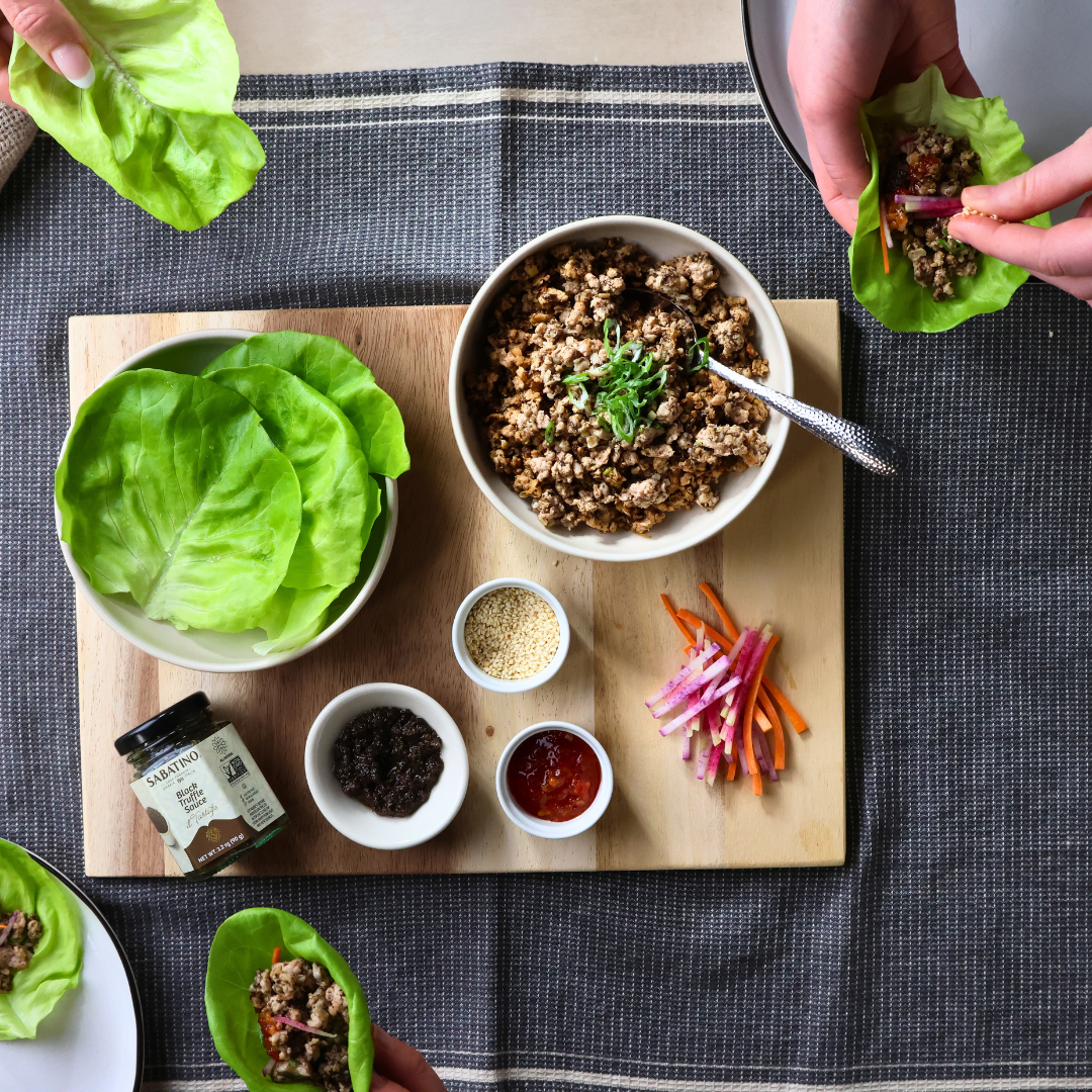 Pork, Mushroom, & Truffle Lettuce Cups