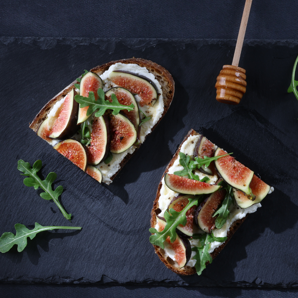 Ricotta, Fig, and Truffle Honey Toast