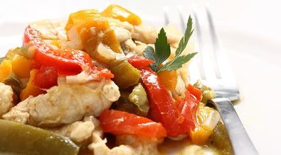 TRUFFLED CHICKEN WITH PEPPERS