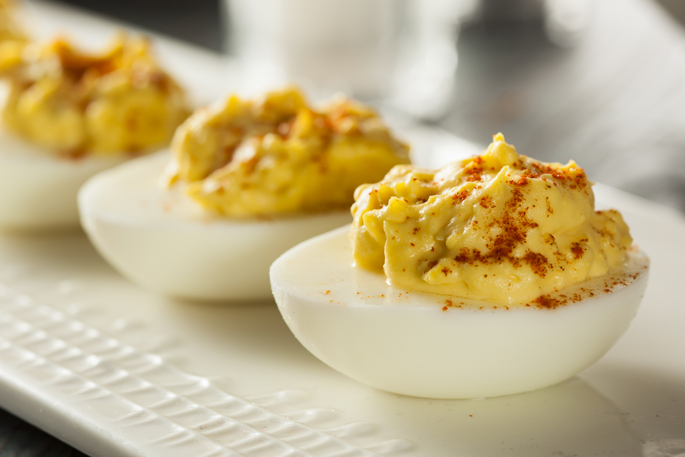 TRUFFLE HOT DEVILED EGGS