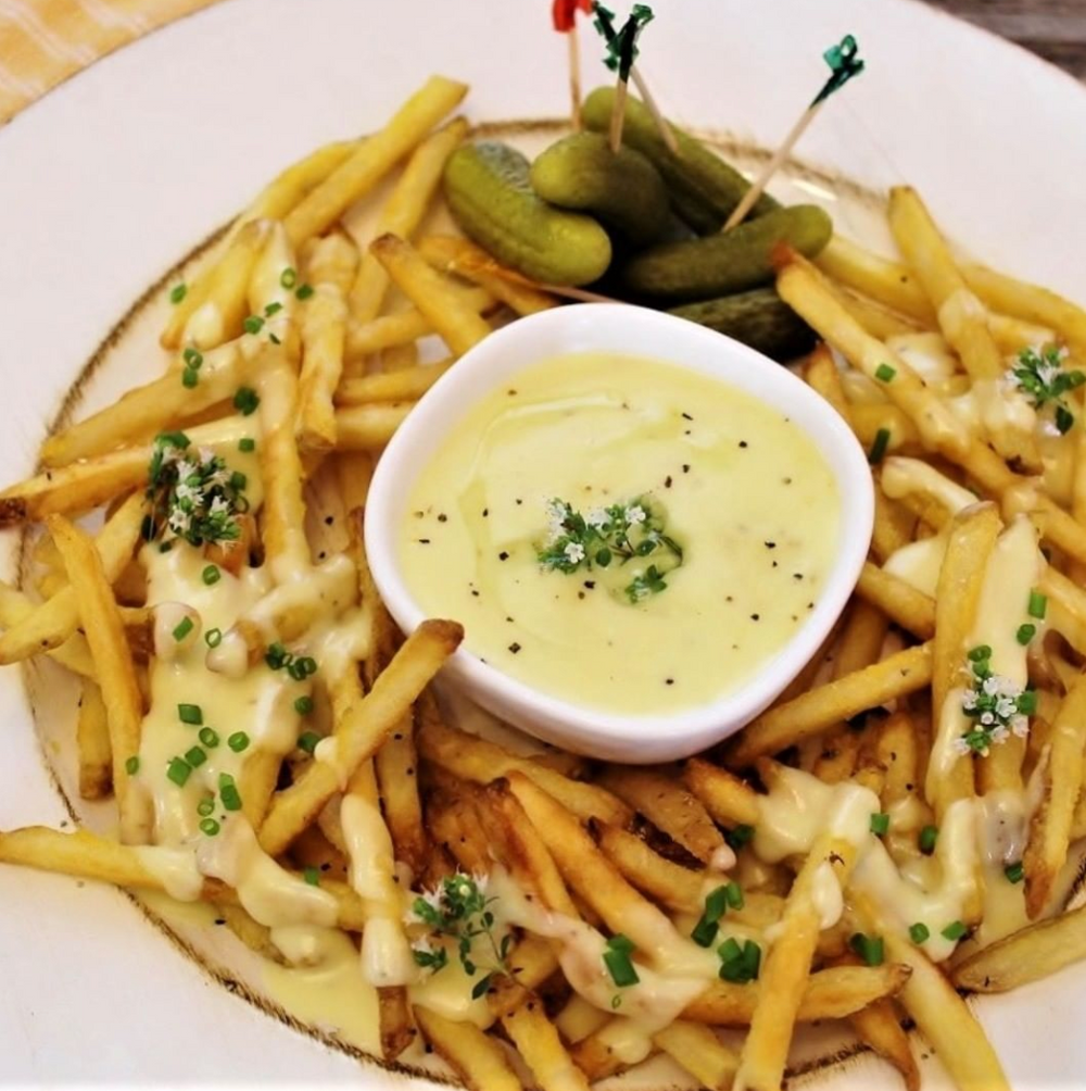 Crispy Shoestring Fries with Truffle Fonduta