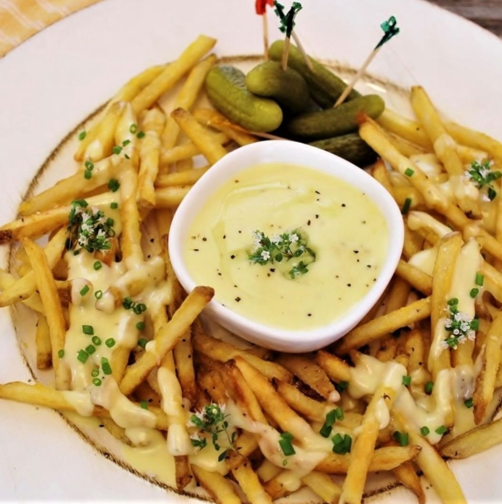 Crispy Shoestring Fries with Truffle Fonduta