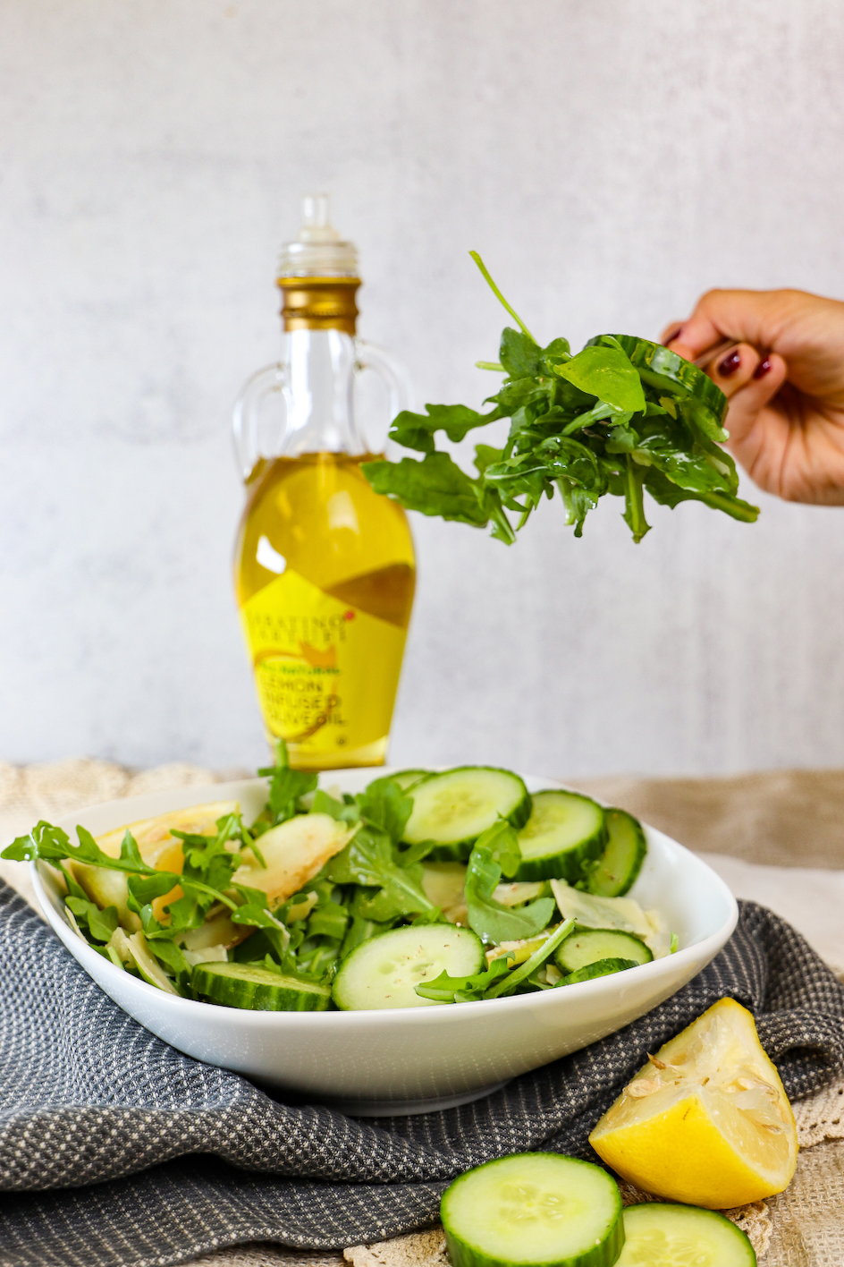 ARUGULA SALAD WITH SABATINO TARTUFI LEMON OIL