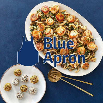 Blue Apron - Seared Scallops & Mushroom Pasta With Mixed Nut & Chocolate Truffles