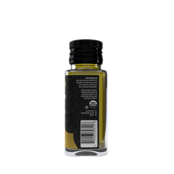 USDA Organic Black Truffle Infused Oil - 3.4 fl oz side of pot 2