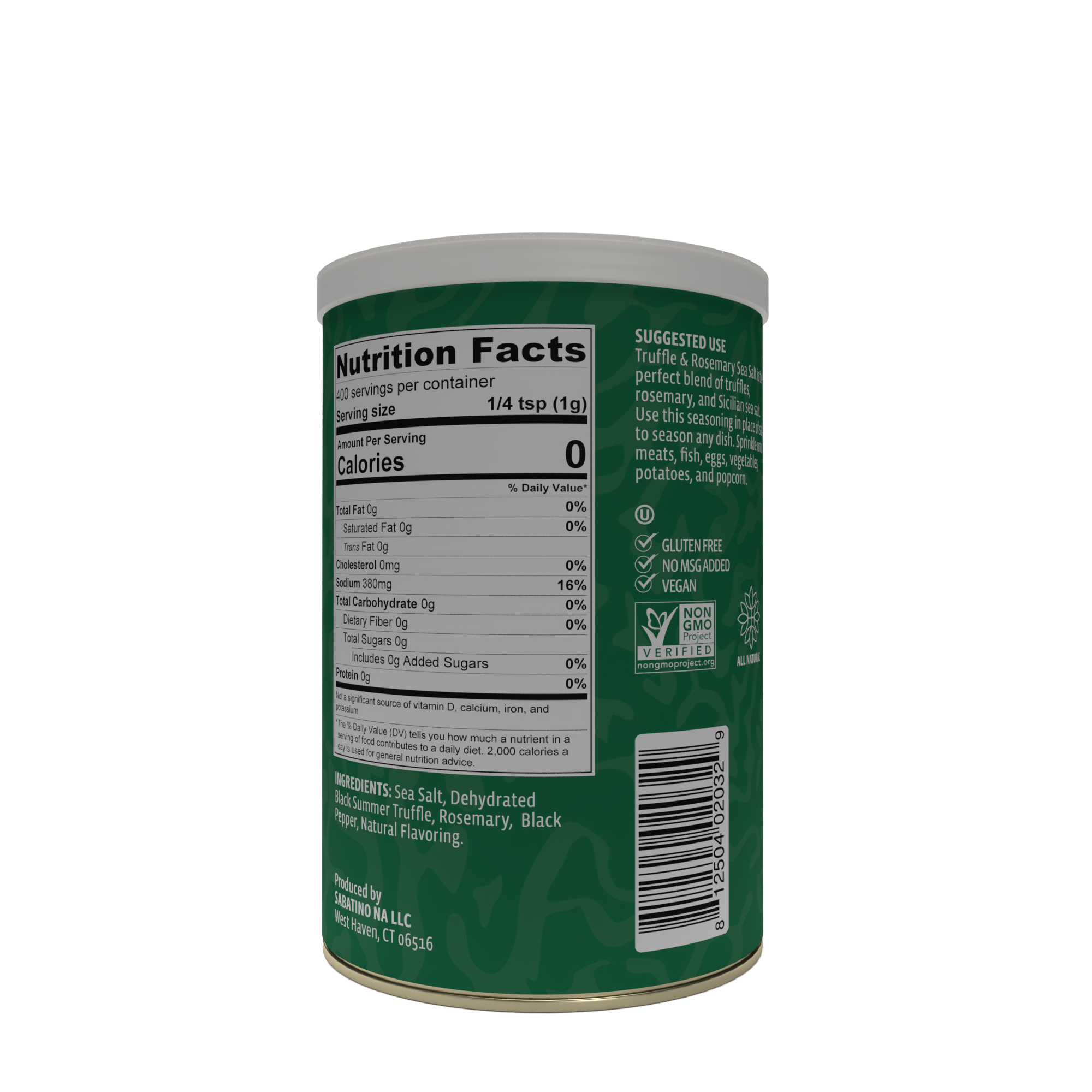 Truffle & Rosemary Sea Salt - 14 oz rear
