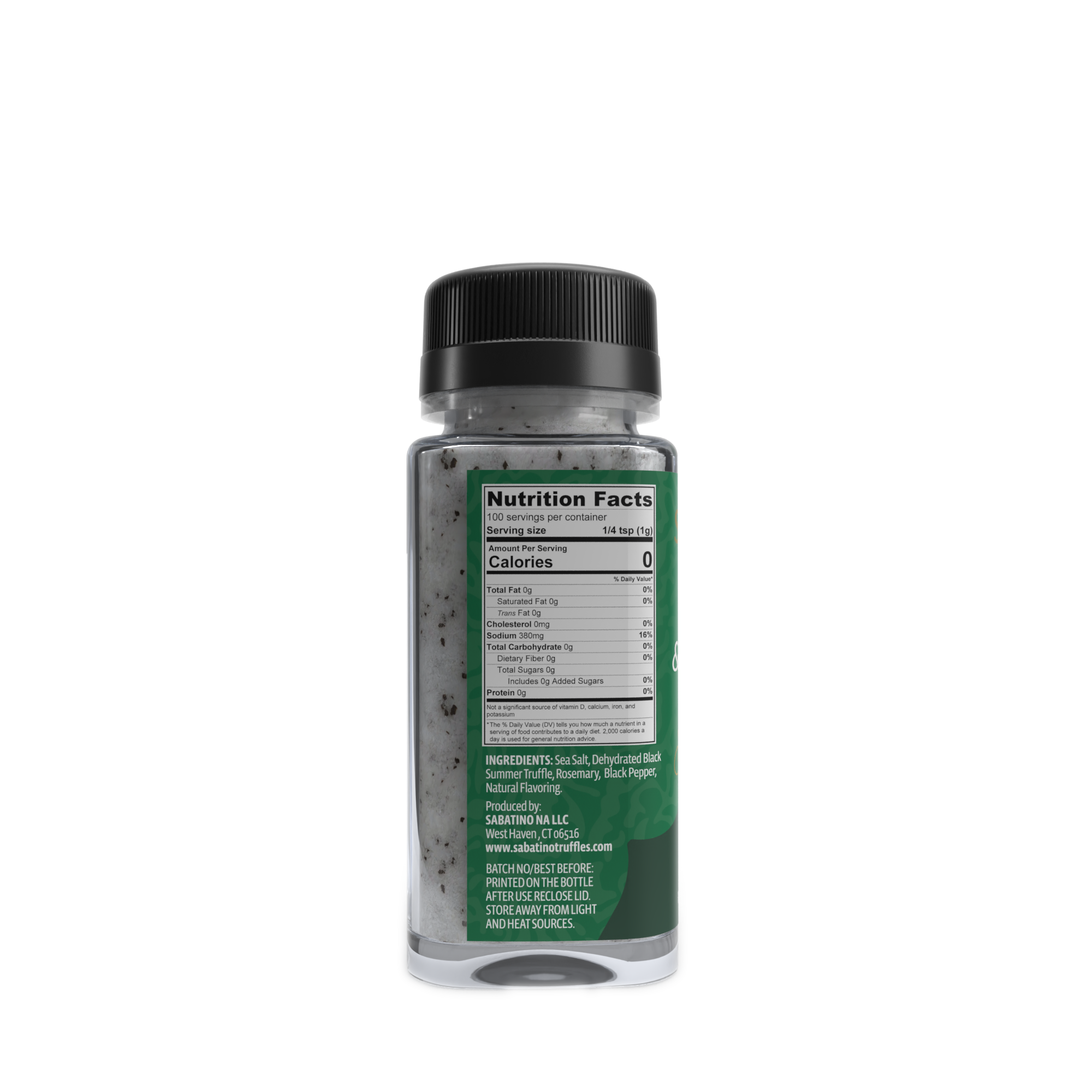 Truffle & Rosemary Sea Salt - 3.53 oz rear