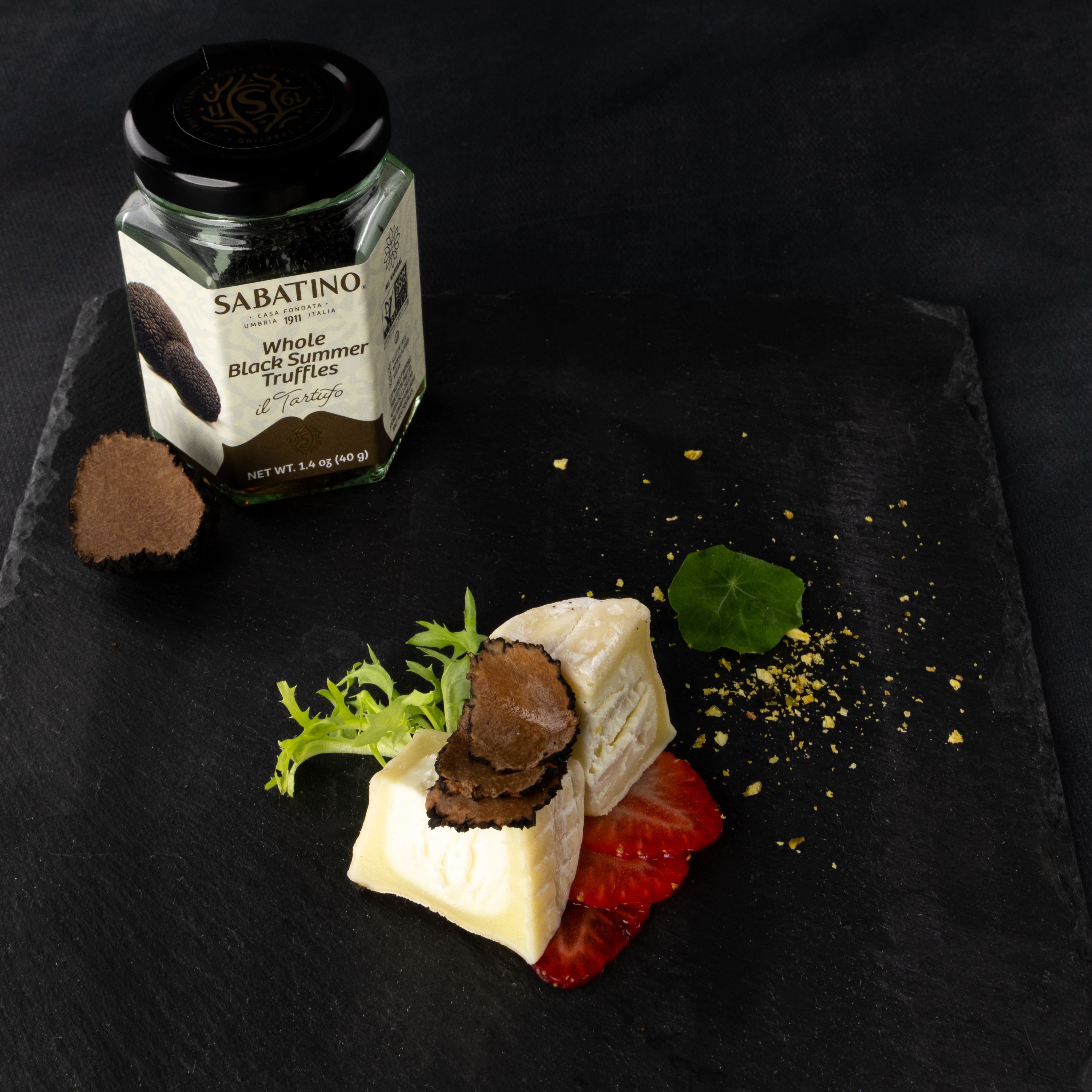 All Natural Whole Black Summer Truffles in Jar - 1.4 oz